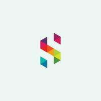 Business creative letter S logo design vector. Colorful letter S logo vector elements. Letter S logo for technology