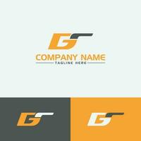 Abstract FG GF letter simple style logo design vector template.