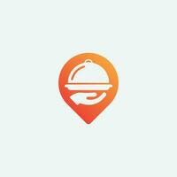 Food Point Logo illustration Design vector Template.