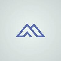 M letter technology logo template. vector