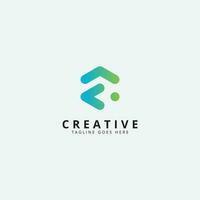 Initial FC, CF letter logo design with gradient design. vector