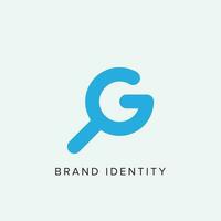 letter g logo design vector. search icon design. vector