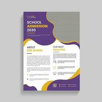 Awesome Back To School Flyer Design Template For your School vector