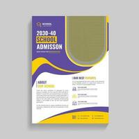 Awesome Back To School Flyer Design Template For your School vector
