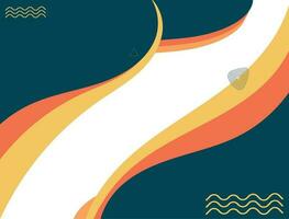 Set of abstract vector banners with waves and lines. Vector illustration in flat style.