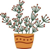 houseplant in ceramic pot isolated icon vector illustration design