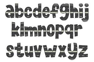 Handcrafted Asphalt Road Letters. Color Creative Art Typographic Design vector