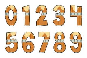 Handcrafted Delicious Beer Numbers. Color Creative Art Typographic Design vector