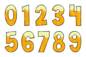 Handcrafted Ice Beer Numbers. Color Creative Art Typographic Design vector