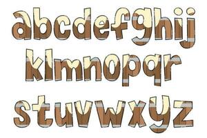 Handcrafted Root Beer Letters. Color Creative Art Typographic Design vector