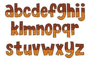 Adorable Handcrafted Autumn Is Here Font Set vector