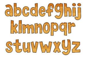 Adorable Handcrafted Hello Autumn Font Set vector