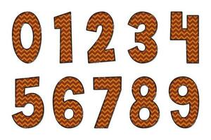 Adorable Handcrafted Happy Fall Number Set vector