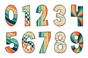 Adorable Handcrafted Good Vibes Number Set vector