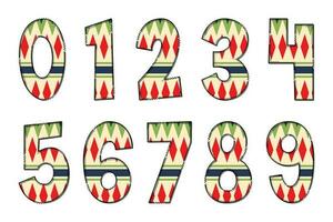 Adorable Handcrafted Viva Mexico Number Set vector
