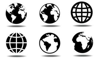 Earth Globe Icons, worldmap. World map vector illustration