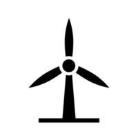 wind power Icon, turbine isolated on the white background vector
