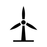 wind power Icon, turbine isolated on the white background vector