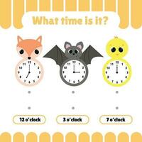 What time is it vector