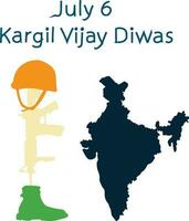 Kargil Vijay Diwas 6 July vector