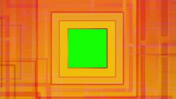 Gradient background with a Green screen square and lines motion animated. Abstract background transition with chroma key video