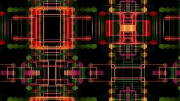 Abstract background with a neon line motion. Stock Video Effects VJ Loop Abstract Animation.