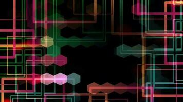 Abstract background with a neon line motion. Stock Video Effects VJ Loop Abstract Animation.