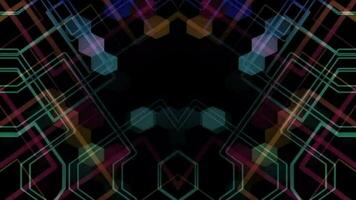 Abstract background with a neon line motion. Stock Video Effects VJ Loop Abstract Animation.