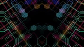 Abstract background with a neon line motion. Stock Video Effects VJ Loop Abstract Animation.