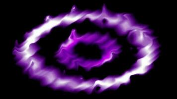 abstrakt Rauch Loch Animation. pulsierend Ring Bewegung Grafik Element. violett Loch animiert video
