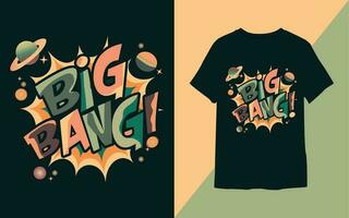 vintage big bang t-shirt design, galaxy ,space t-shirt design. vector