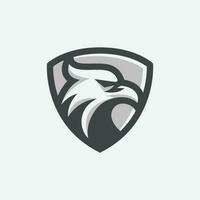 Eagle Shield Security Logo Design. Head Eagle Secure Icon vector