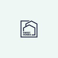 moderno estilos hogar logo diseño concepto con simple, minimalista estilo. casa, bienes raíces, real inmuebles símbolo modelo vector