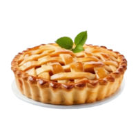 Apple pie isolated. Illustration AI Generative png