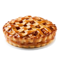 Apple pie isolated. Illustration AI Generative png