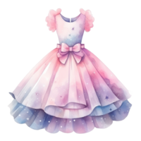 Watercolor princess dress. Illustration AI Generative png