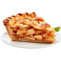 Apple pie isolated. Illustration AI Generative png