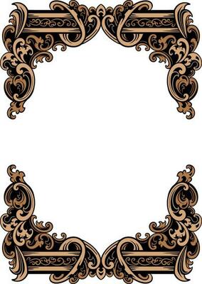 classic and luxury style wedding invitation vector design