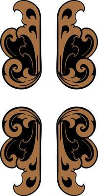 Vintage typographic decorative ornament design elements