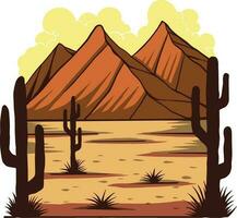 desert vibes graphic print vector