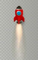 3d rocket spaceship render and draw by mesh. Realistic modern digital rocket. Vector illustration