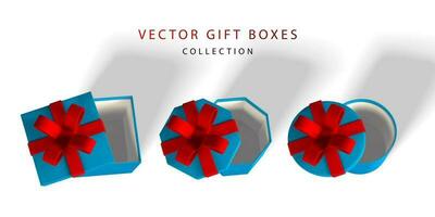 3D render and draw by mesh realistic gift box with bow. Paper box with shadow isolated on white background. Vector illustration