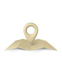 3d pin point marker with shadow. Location icon on map. Vector illustration