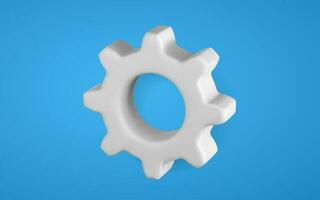 3D violet gear, setting symbol. Gear symbol of workflow concept. Vector illustration