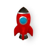 3d rocket spaceship render and draw by mesh. Realistic modern digital rocket. Vector illustration