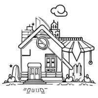 Line art House vector