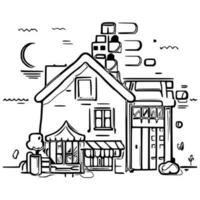 Line art House vector