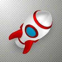 3d rocket spaceship render and draw by mesh. Realistic modern digital rocket. Vector illustration