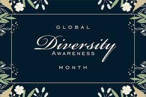 global diversity awareness month vector