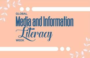 global media and information literacy week vector